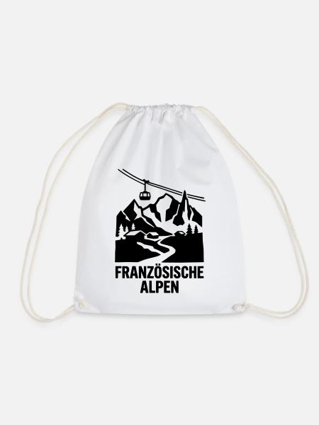 Französische Alpen - Turnbeutel - Weiß