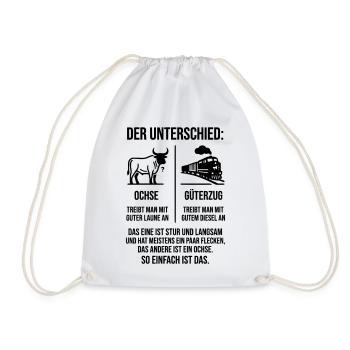 Ochse Güterzug - Turnbeutel - Weiß - Vorne