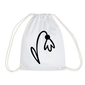 Flower - Drawstring Bag - white - Front
