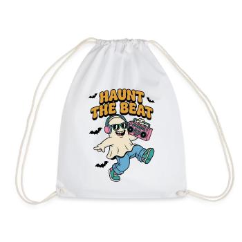 Haunt the Beat Ghost DJ - Drawstring Bag - white - Front