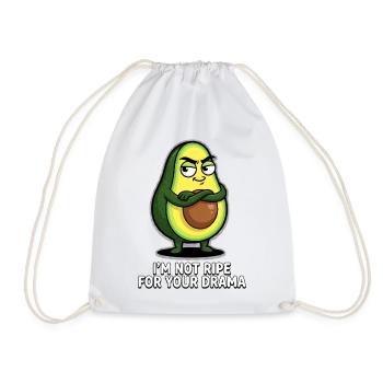 Avocado "i'm not ripe for your drama" - Drawstring Bag - white - Front