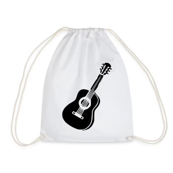 Guitar Music Gift Musician Music Band - Drawstring Bag - white - Front