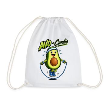 Avocado Cardio Jumping - Turnbeutel - Weiß - Vorne