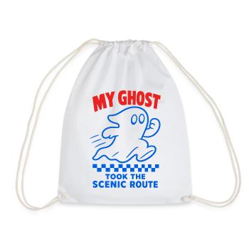 My Ghost Took the Scenic Route – Geist - Turnbeutel - Weiß - Vorne