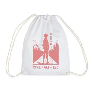 Ctrl Alt Escape Streetwear Silhouette - Turnbeutel - Weiß - Vorne