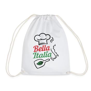 Bella Italia – Italien Liebe & Dolce Vita - Turnbeutel - Weiß - Vorne