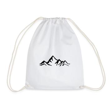 Montagne, montagne, glacier - Sac de sport léger - blanc - Devant