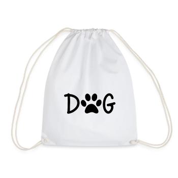 Patte de chien, cadeau chien chien d'amour - Sac de sport léger - blanc - Devant