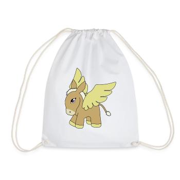 Cute unicorn motif as a gift idea - Drawstring Bag - white - Front