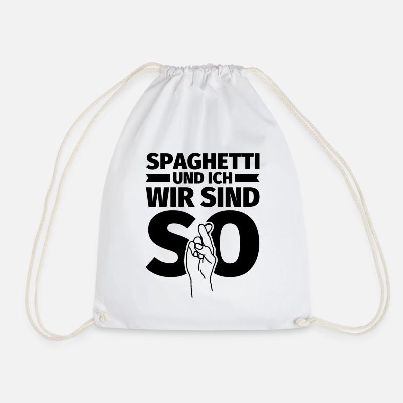 Spaghetti und ich wir sind so - Turnbeutel - Weiß