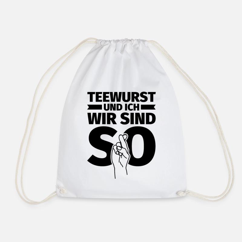 Teewurst und ich wir sind so - Turnbeutel - Weiß
