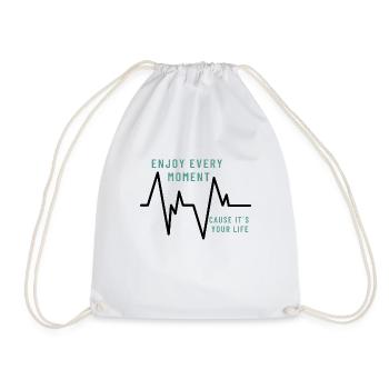 Enjoy every moment Design - Drawstring Bag - white - Front