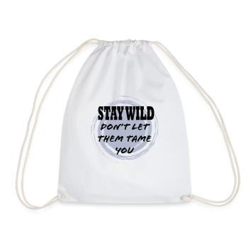 Restez sauvage - Sac de sport léger - blanc - Devant