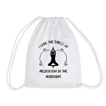 Meditation - Drawstring Bag - white - Front
