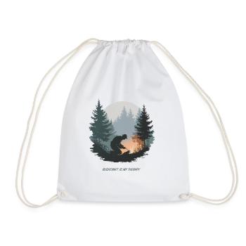 Le bushcraft est ma thérapie – Nature & Survival - Sac de sport léger - blanc - Devant