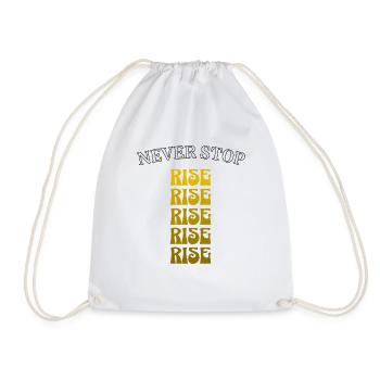 Stay Focused Hustle – Motivation in a retro look - Drawstring Bag - white - Front