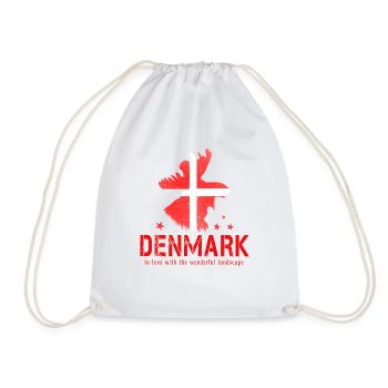 denmark 2024 red white - Turnbeutel - Weiß - Vorne