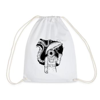 Fonds marins dessin sketchy old school - Sac de sport léger - blanc - Devant