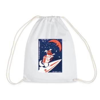 Laika URSS URSS Chien de l’espace cadeau Russie - Sac de sport léger - blanc - Devant