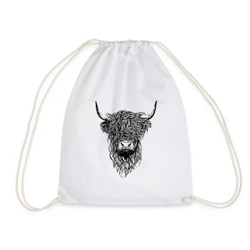 Vache agriculteur de haute-terre cadeau écossais - Sac de sport léger - blanc - Devant