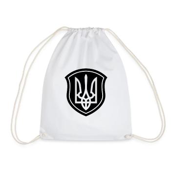 Wappen Geschenk Ukraine - Turnbeutel - Weiß - Vorne