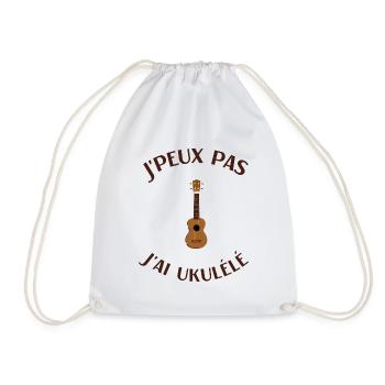 Ukulélé humour homme femme - Sac de sport léger - blanc - Devant