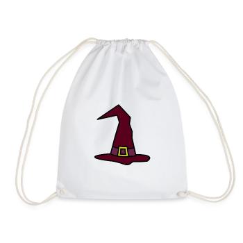 Halloween Witch Hat Witches Hat - Drawstring Bag - white - Front