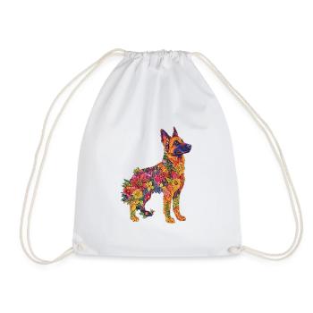 Deutscher Schäferhund - Turnbeutel - Weiß - Vorne