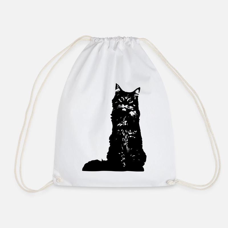 katze - Turnbeutel - Weiß