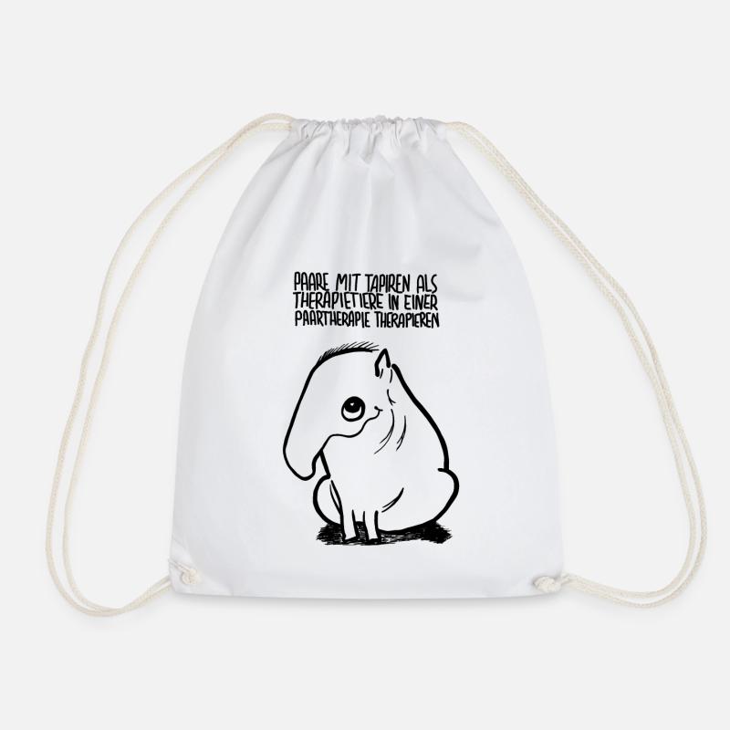 Tapir Therapietier - Turnbeutel - Weiß