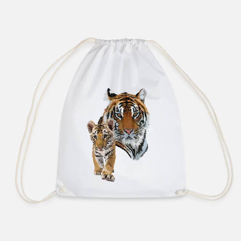 bengalischer Tiger - Turnbeutel - Weiß
