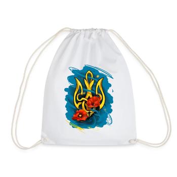 Ukraine Flag - Drawstring Bag - white - Front
