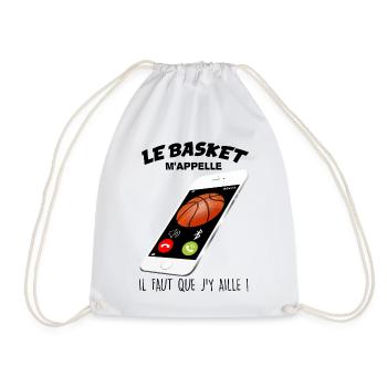Basket m'appelle Humour basketball - Sac de sport léger - blanc - Devant