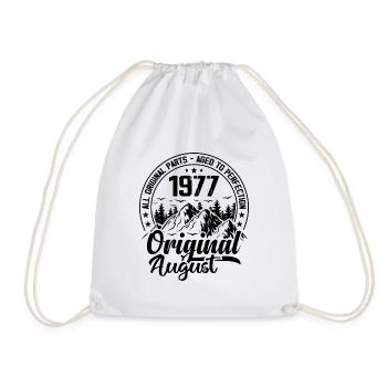 1977 août Original : 47 Ans cadeau Anniversaire - Sac de sport léger - blanc - Devant