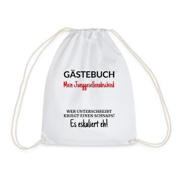 Junggesellenabschied Gästebuch - Turnbeutel - Weiß - Vorne