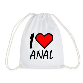 I love - Drawstring Bag - white - Front