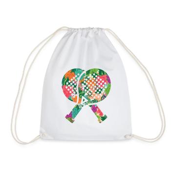 Padel Player Padel Tennis Femmes Fleurs - Sac de sport léger - blanc - Devant