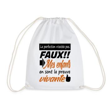 Mes enfants sont une perfection | Humour - Sac de sport léger - blanc - Devant