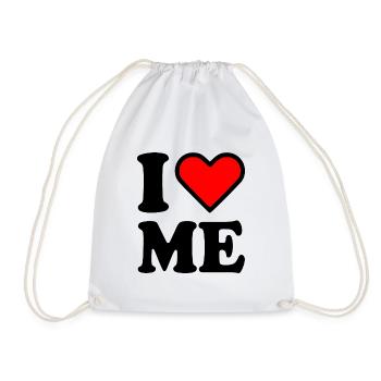 I love me - Drawstring Bag - white - Front