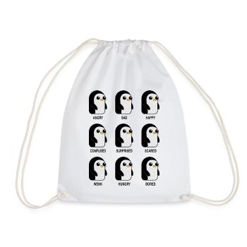 Expressions Animal Graphic - Drawstring Bag - white - Front