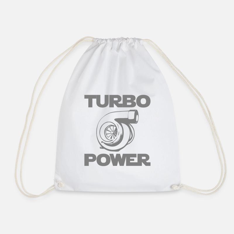 Turbo power tuning - Drawstring Bag - white