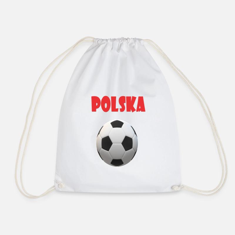 Poland Design - Drawstring Bag - white