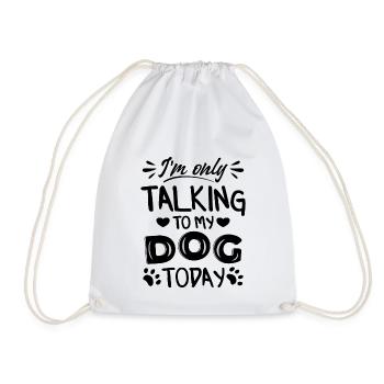 Je ne parle qu’à mon chien aujourd’hui - Sac de sport léger - blanc - Devant