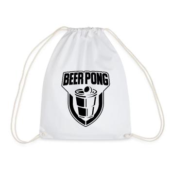 Bière pong, cadeau bière pong boire de l'alcool - Sac de sport léger - blanc - Devant