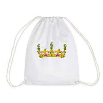 krone crown koenig king castle schloss tower burg1 - Turnbeutel - Weiß - Vorne