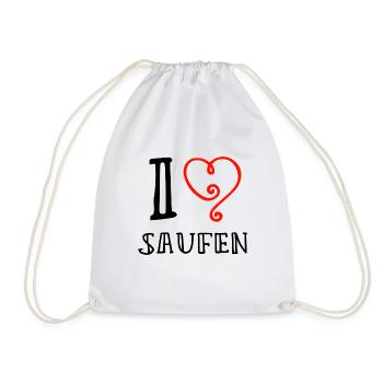 I Love SAUFEN - Turnbeutel - Weiß - Vorne