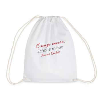 citation de Samuel Beckett - Sac de sport léger - blanc - Devant