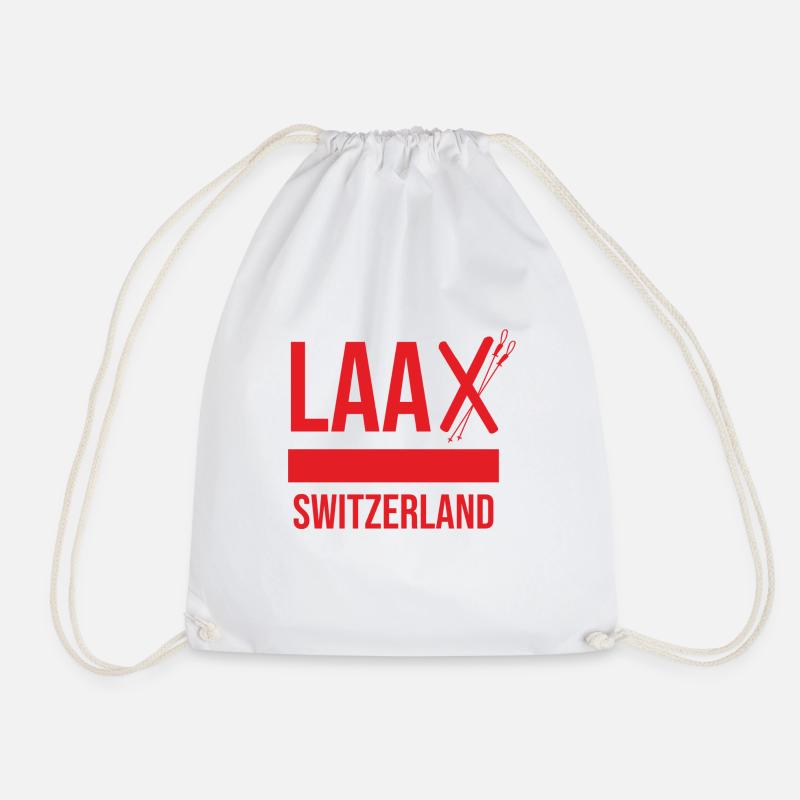 Laax Graubünden Souvenir - Turnbeutel - Weiß