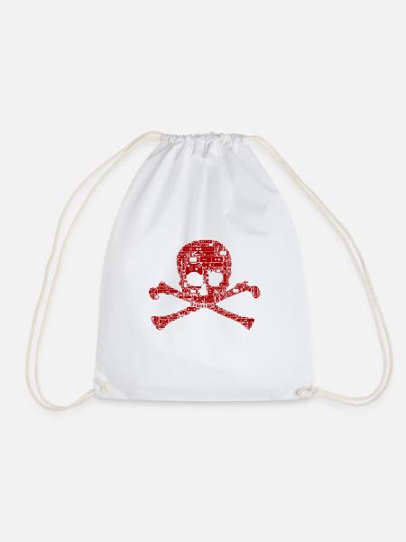 Gamer skull - Turnbeutel - Weiß
