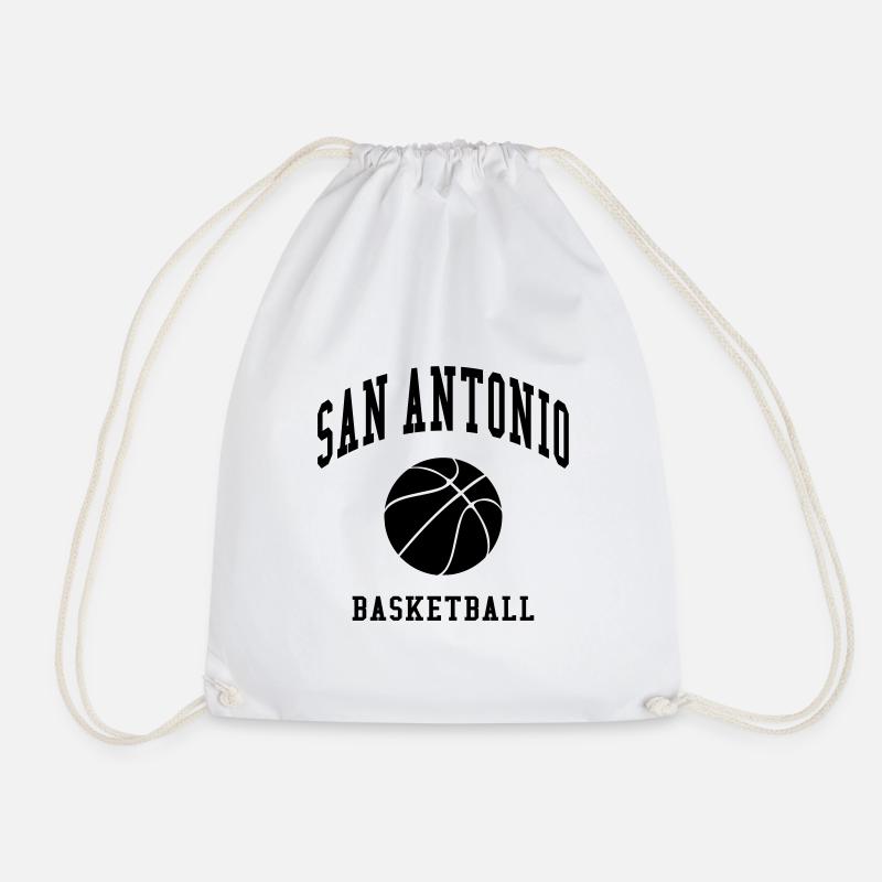 San Antonio basketball - Drawstring Bag - white